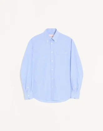 Camisa de popelín de algodón Valentino con bordado VLogo