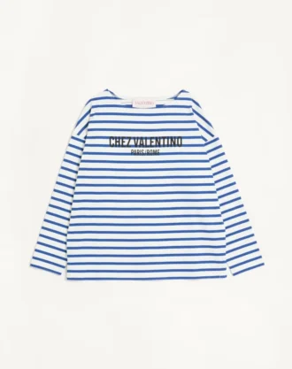 Camiseta de algodón de manga larga con estampado Chez Valentino