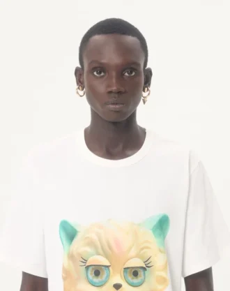 Camiseta de algodón Valentino con estampado Le Chat De La Maison