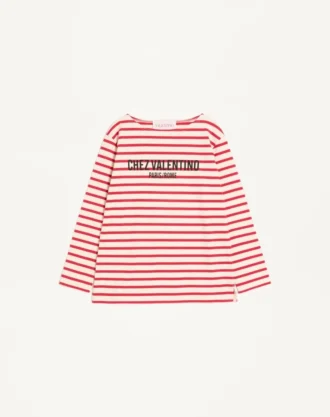 CAMISETA DE MANGA LARGA DE ALGODÓN CON ESTAMPADO CHEZ VALENTINO