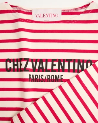 CAMISETA DE MANGA LARGA DE ALGODÓN CON ESTAMPADO CHEZ VALENTINO