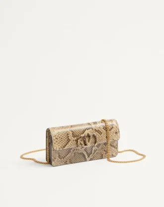 Cartera con cadena Vlogo Signature en pitón