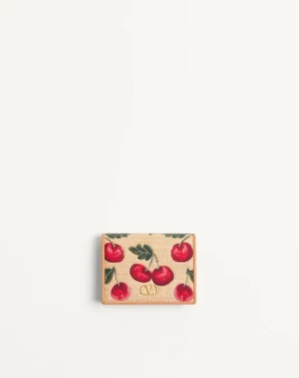 Cartera Vlogo Signature Cherryfic Jacquard Raffia