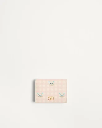 Cartera VLogo Signature en piel de becerro granulada Le Chat De La Maison