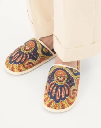 Chanclas Ta Chambre en tejido denim Voyage Imaginaire