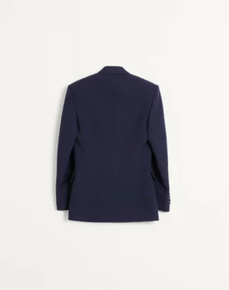 Chaqueta cruzada de gabardina de lana