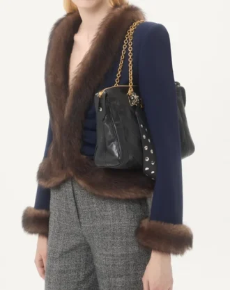 Chaqueta de crepé de lana