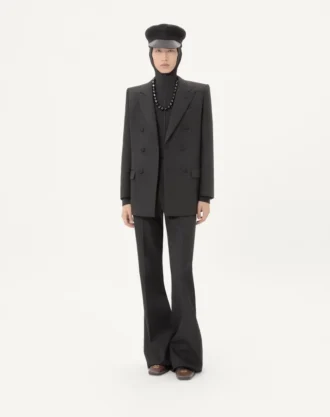 Chaqueta de gabardina de lana cruzada de Valentino