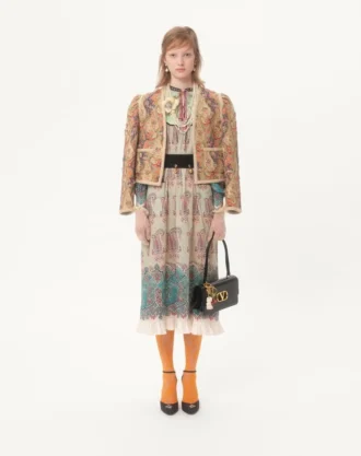 Chaqueta de piqué con estampado de cachemira Voyage Imaginaire