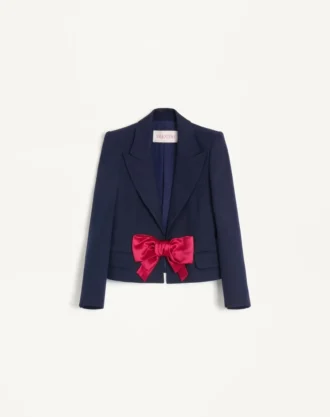 Chaqueta de viscosa con lazo