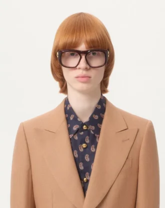 Chaqueta de viscosa de botonadura sencilla