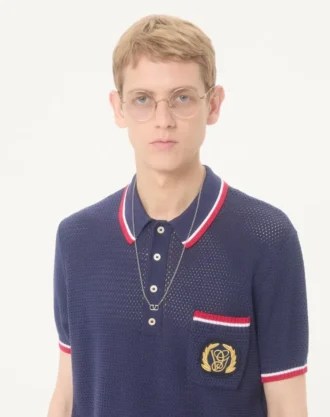 Collar metálico con logotipo Vlogo