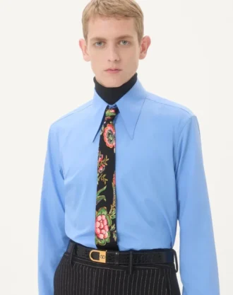Corbata de seda con estampado floral Papier