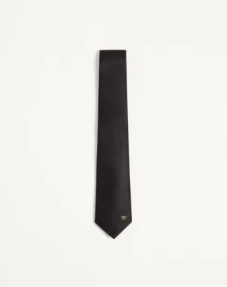 Corbata de seda Valentie con detalle VLogo Signature
