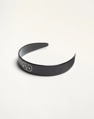Diadema Vlogo Signature en resina, metal y cristales