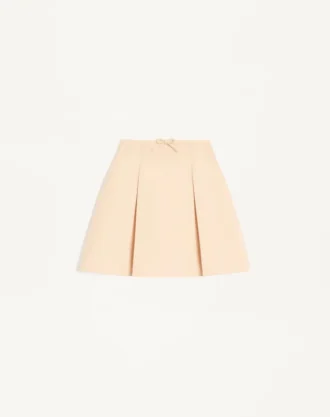 Falda corta de crepé couture