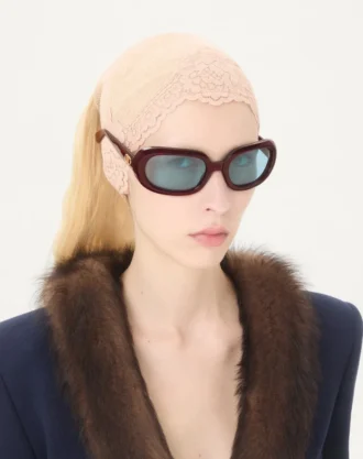 Gafas ovaladas envolventes de acetato