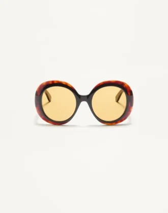 Gafas redondas de acetato con un estilo dramático de los años 60