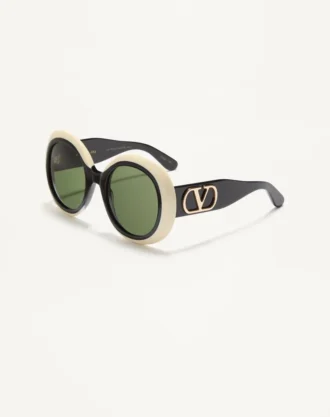 Gafas redondas de acetato con un estilo dramático de los años 60
