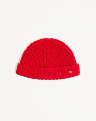 GORRO DE ALGODÓN DE PUNTO CON LOGOTIPO VLOGO