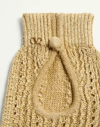 Guantes de punto sin dedos en lurex