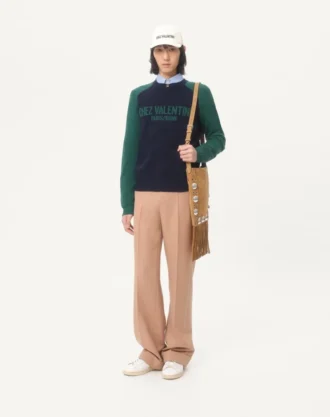 Jersey de lana y algodón con estampado jacquard Chez Valentino