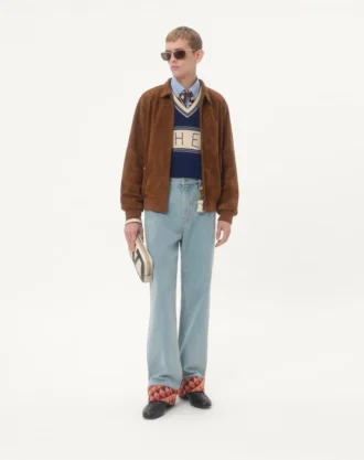 Jersey de lana y algodón con estampado jacquard Chez Valentino