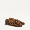 Mocasines Babouche de piel de becerro con estampado Fauve Eclat de Valentino Garavani