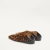 Mocasines Babouche de piel de becerro con estampado Fauve Eclat de Valentino Garavani