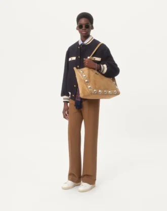 Pantalones de gabardina con puños de nailon