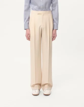 Pantalones de gabardina de lana