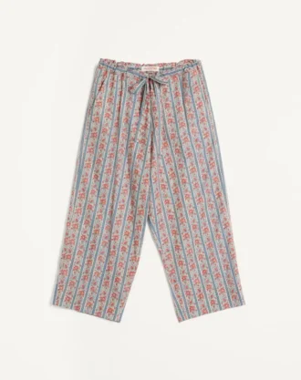 Pantalones de pijama de muselina de algodón con estampado Voyage Imaginaire