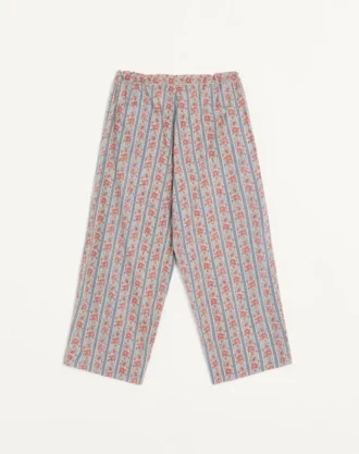 Pantalones de pijama de muselina de algodón con estampado Voyage Imaginaire