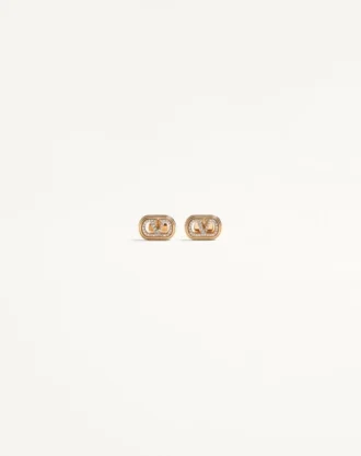 Pendientes Ovalette de metal y cristales Swarovski®