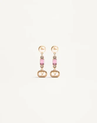 Pendientes Ovalette en metal, perlas y cristales Swarovski®