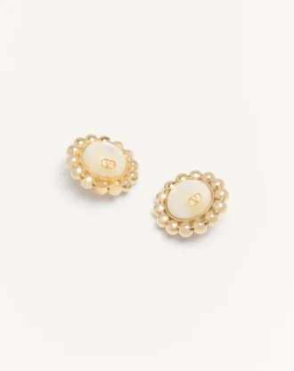 Pendientes Pas Plus de metal y perlas