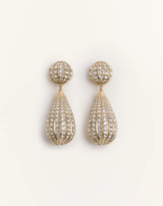 Pendientes Poetique Des Gouttes de metal y cristales Swarovski®