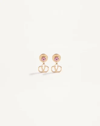 Pendientes Vlogo Signature en metal y cristales Swarovski®