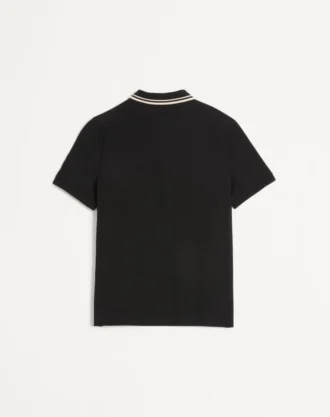 Polo de piqué de algodón con parche Vlogo
