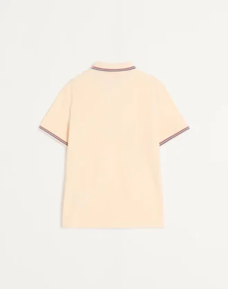 Polo de piqué de algodón con parche Vlogo