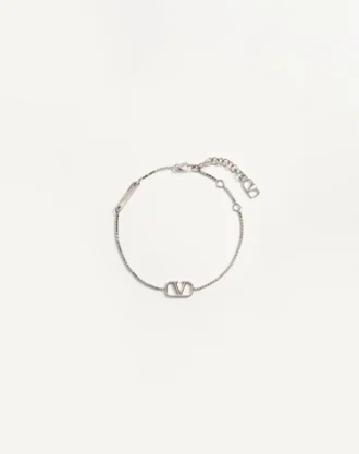 Pulsera de metal con el logotipo VLogo
