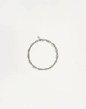 Pulsera de metal con el logotipo VLogo