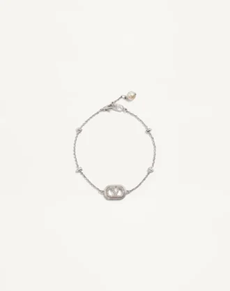 Pulsera Vlogo Signature de metal, perlas y cristales Swarovski®