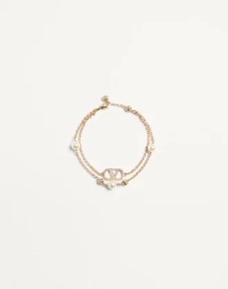 Pulsera Vlogo Signature de metal, perlas y cristales Swarovski®